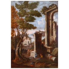 18th Century Ruins Landscape Attributed to Bartolomeo Pedon
