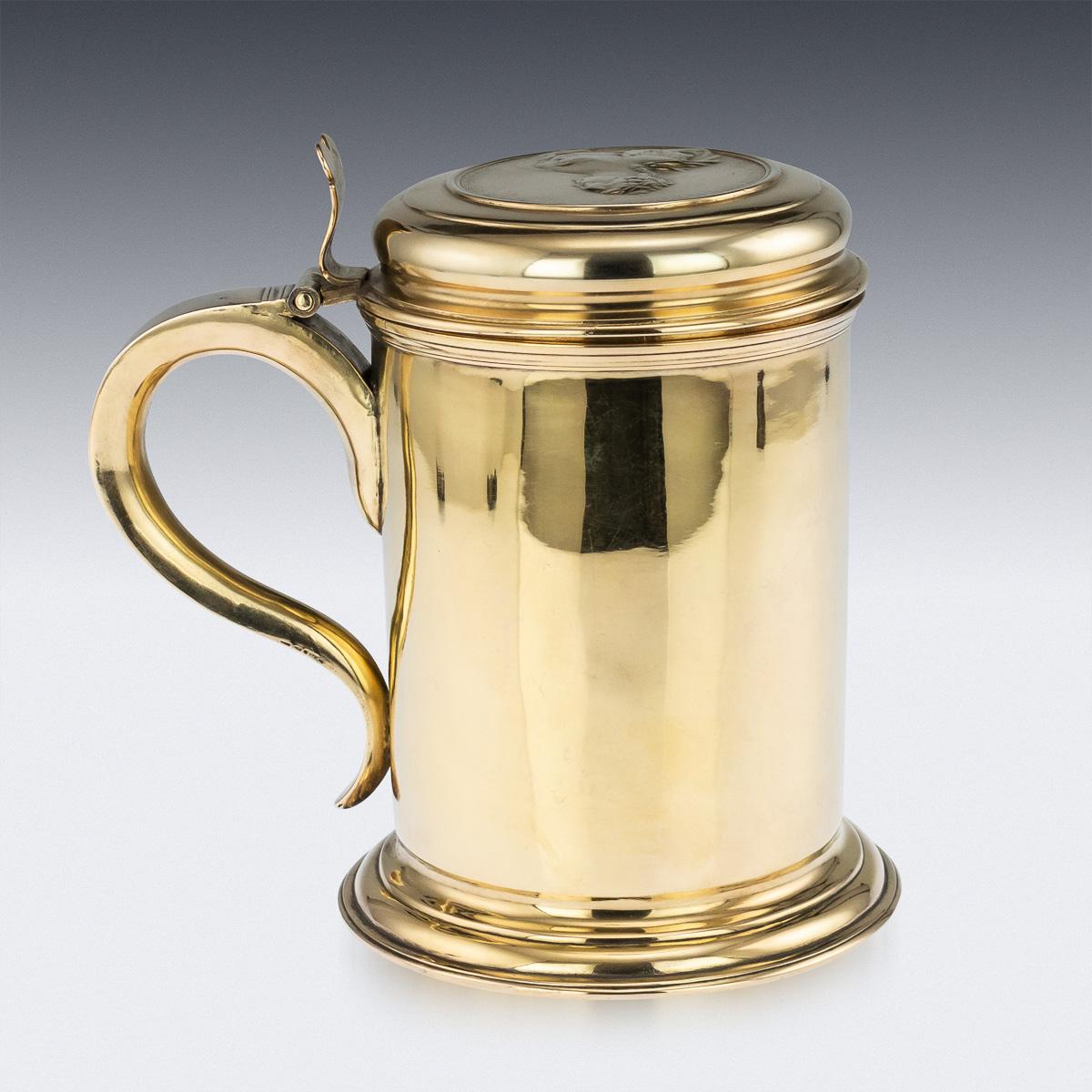 18th Century Russian Exceptional Silver-Gilt & Niello Tankard, Moscow, c.1766 In Good Condition For Sale In Royal Tunbridge Wells, Kent