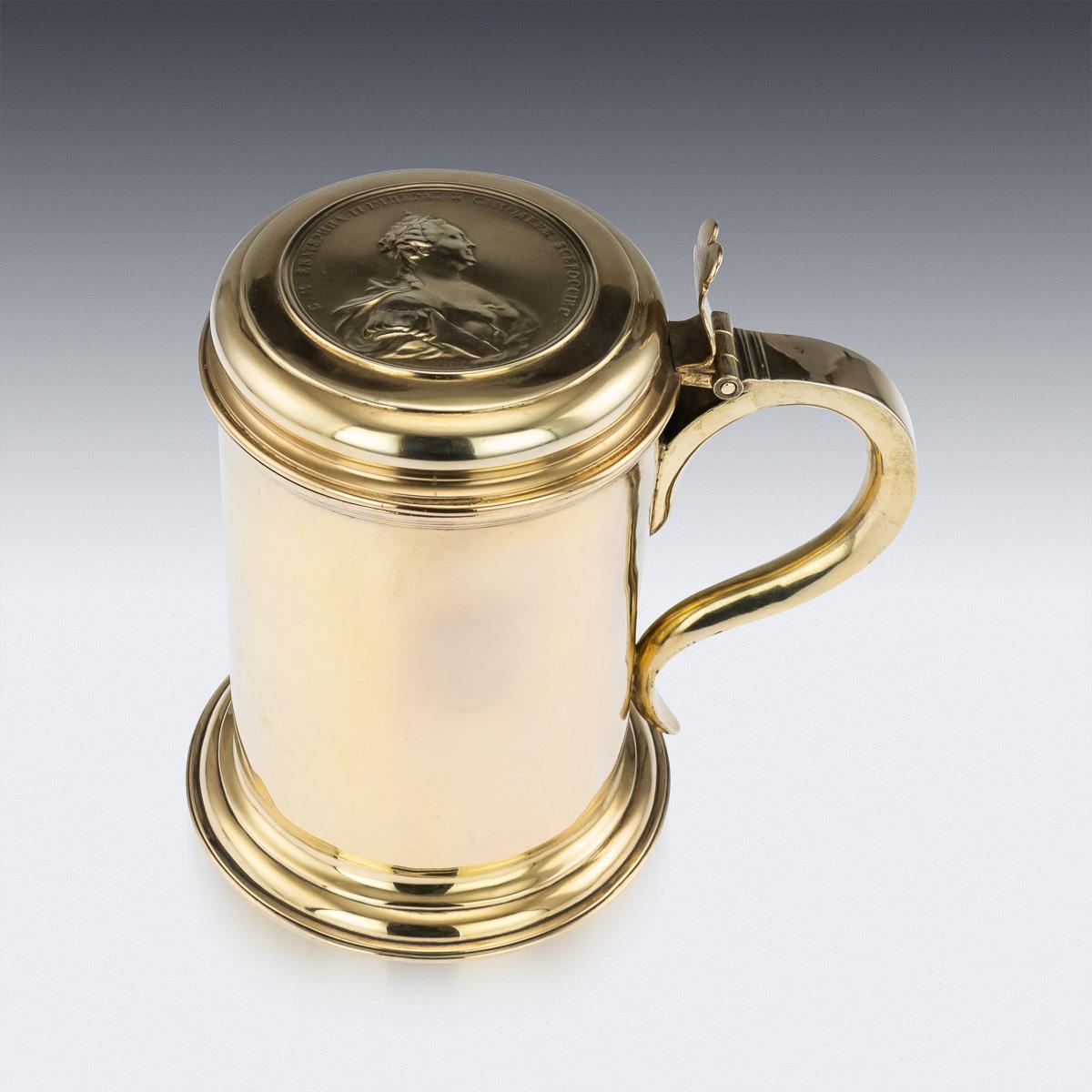 18th Century Russian Exceptional Silver-Gilt & Niello Tankard, Moscow, c.1766 For Sale 2