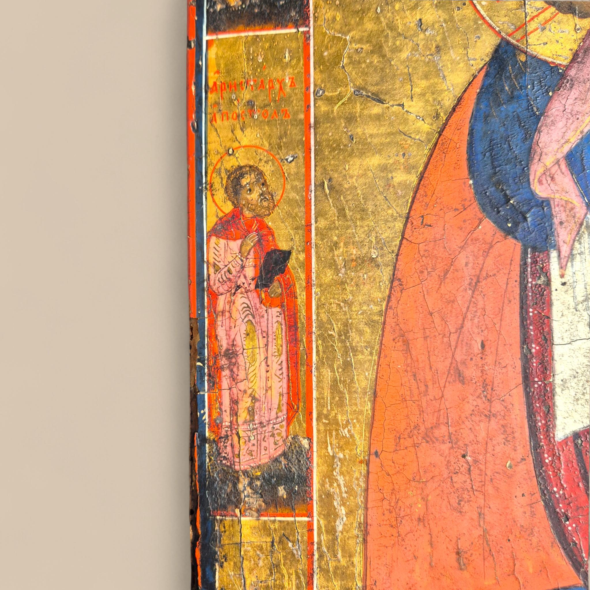 18th-Century Russian Icon Depicting the Virgin of Tenderness (Eleousa) im Angebot 5