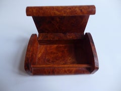 20th Century "Aubock" Art Deco Tobacco Box, Carved from Root Wood