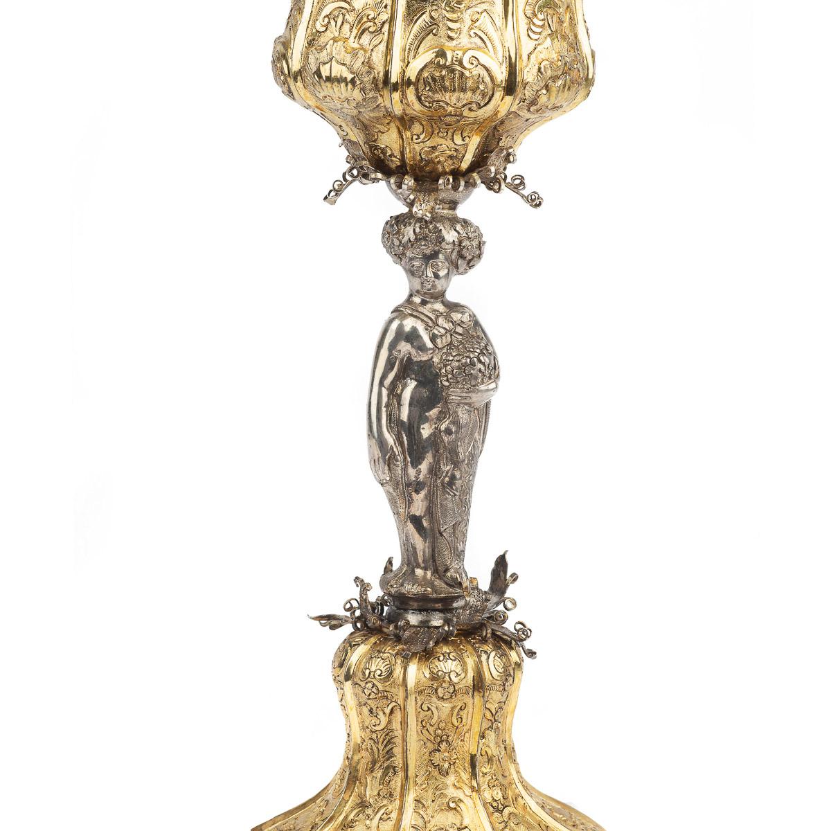 18th Century and Earlier 18th Century Russian Solid Silver-Gilt Huge Cup & Cover, Moscow, c.1749