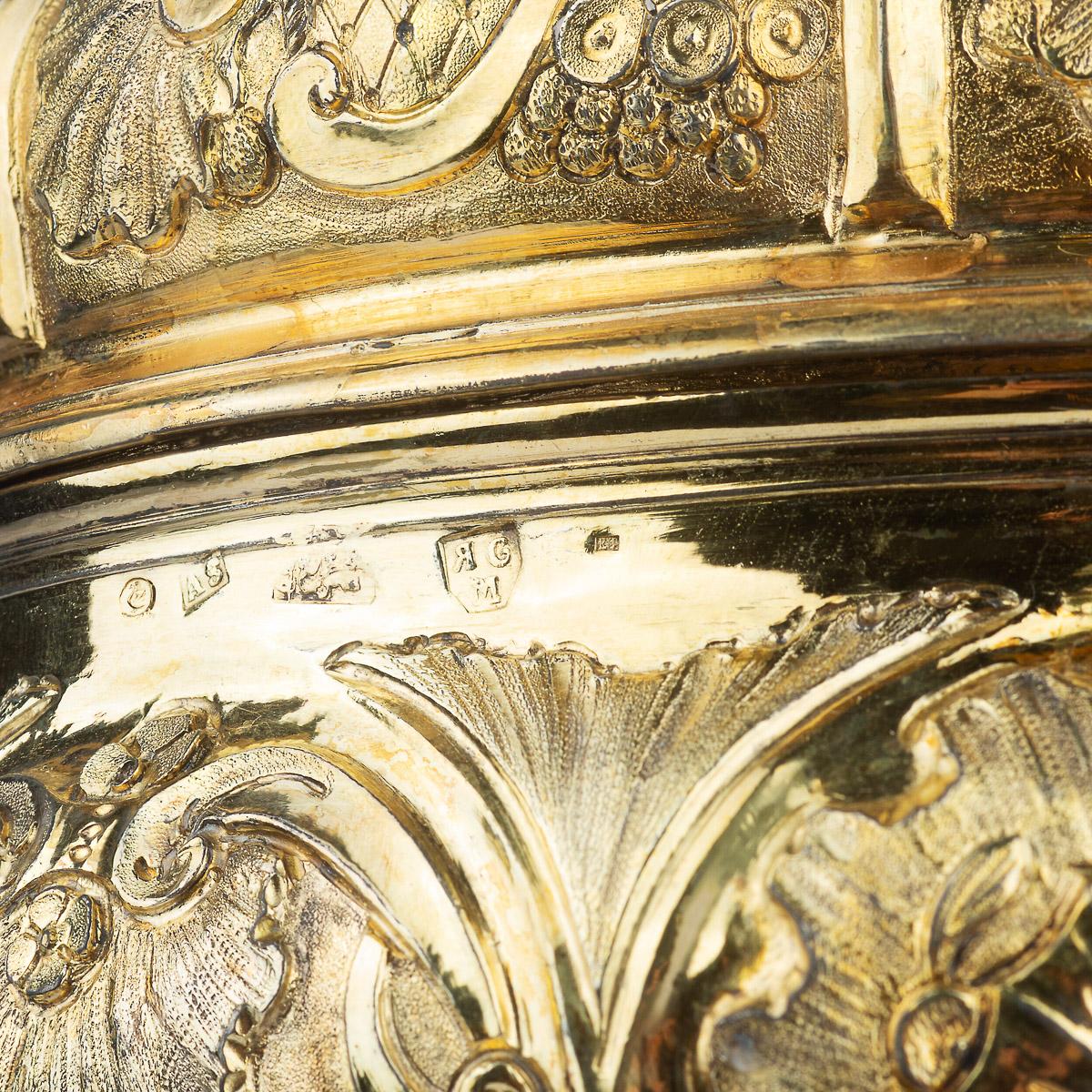 18th Century Russian Solid Silver-Gilt Huge Cup & Cover, Moscow, c.1749 4