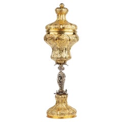 18th Century Russian Solid Silver-Gilt Huge Cup & Cover, Moscow, c.1749