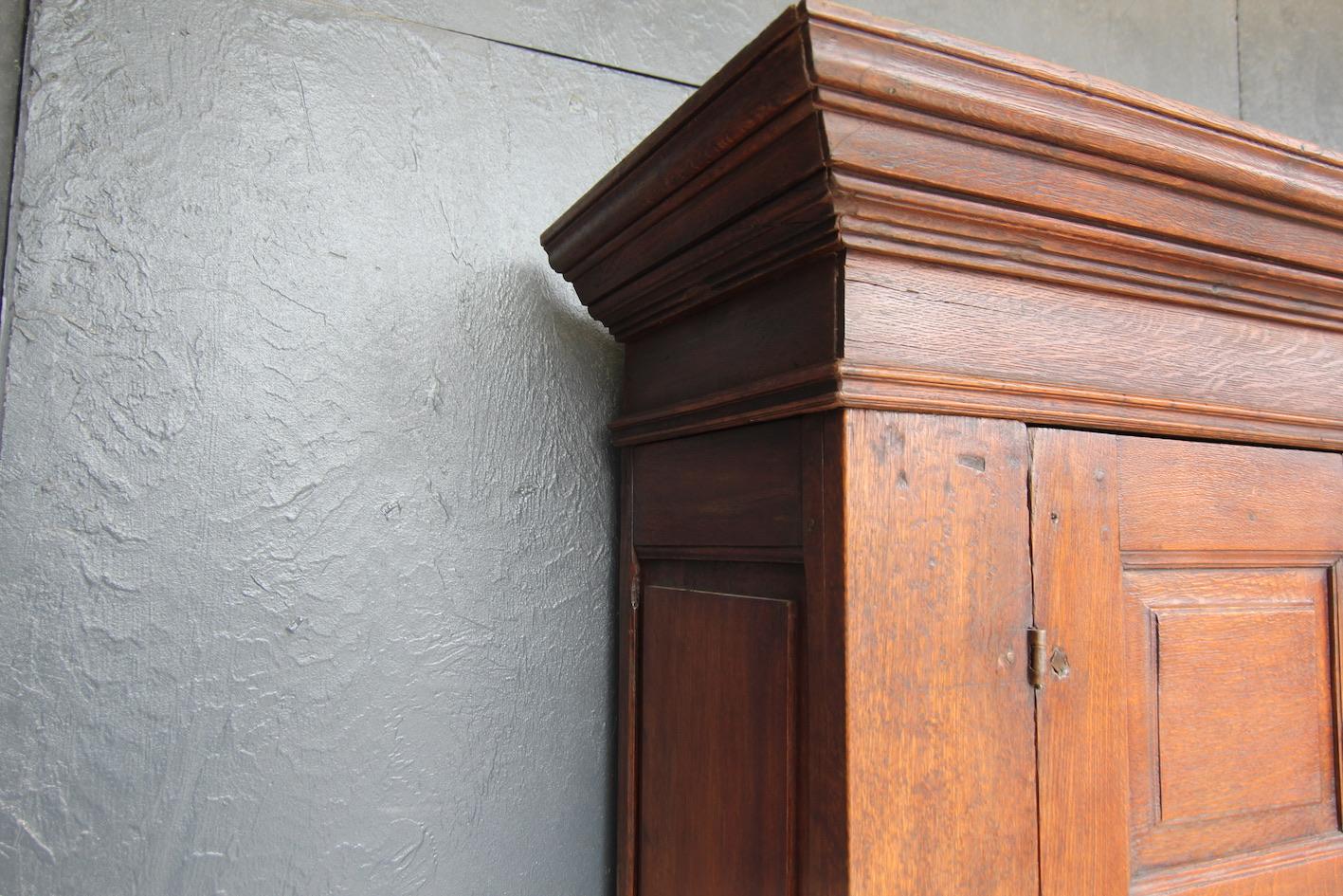 18th Century Rustic Belgian Oak Cabinet or Cupboard 12