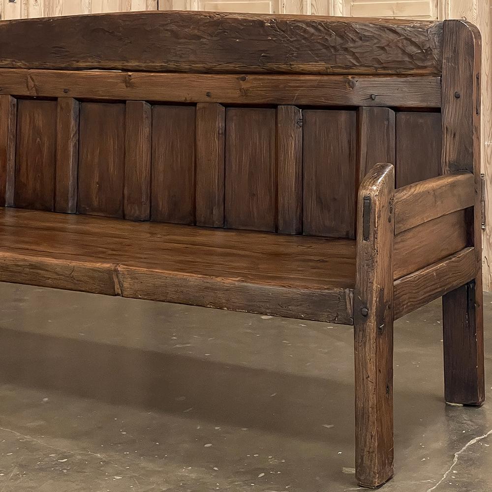 Oak 18th Century Rustic Bench For Sale
