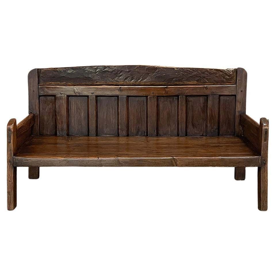 19th Century Rustic Country French Bench For Sale at 1stDibs