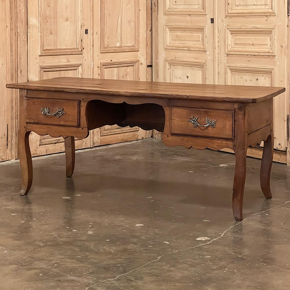 Hand-Crafted 18th Century Rustic Country French Cherrywood Desk ~ Vanity For Sale