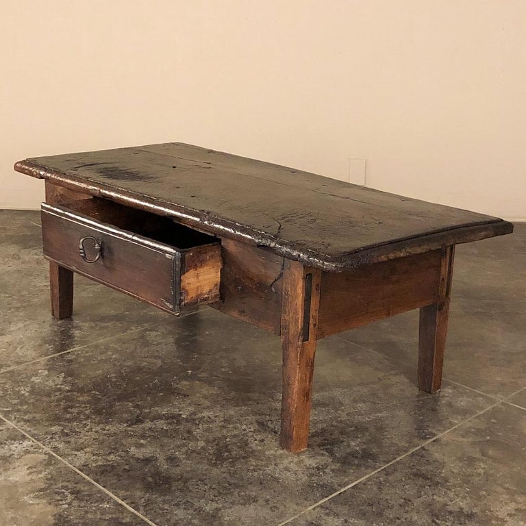 Hand-Crafted 18th Century Rustic Country French Coffee Table