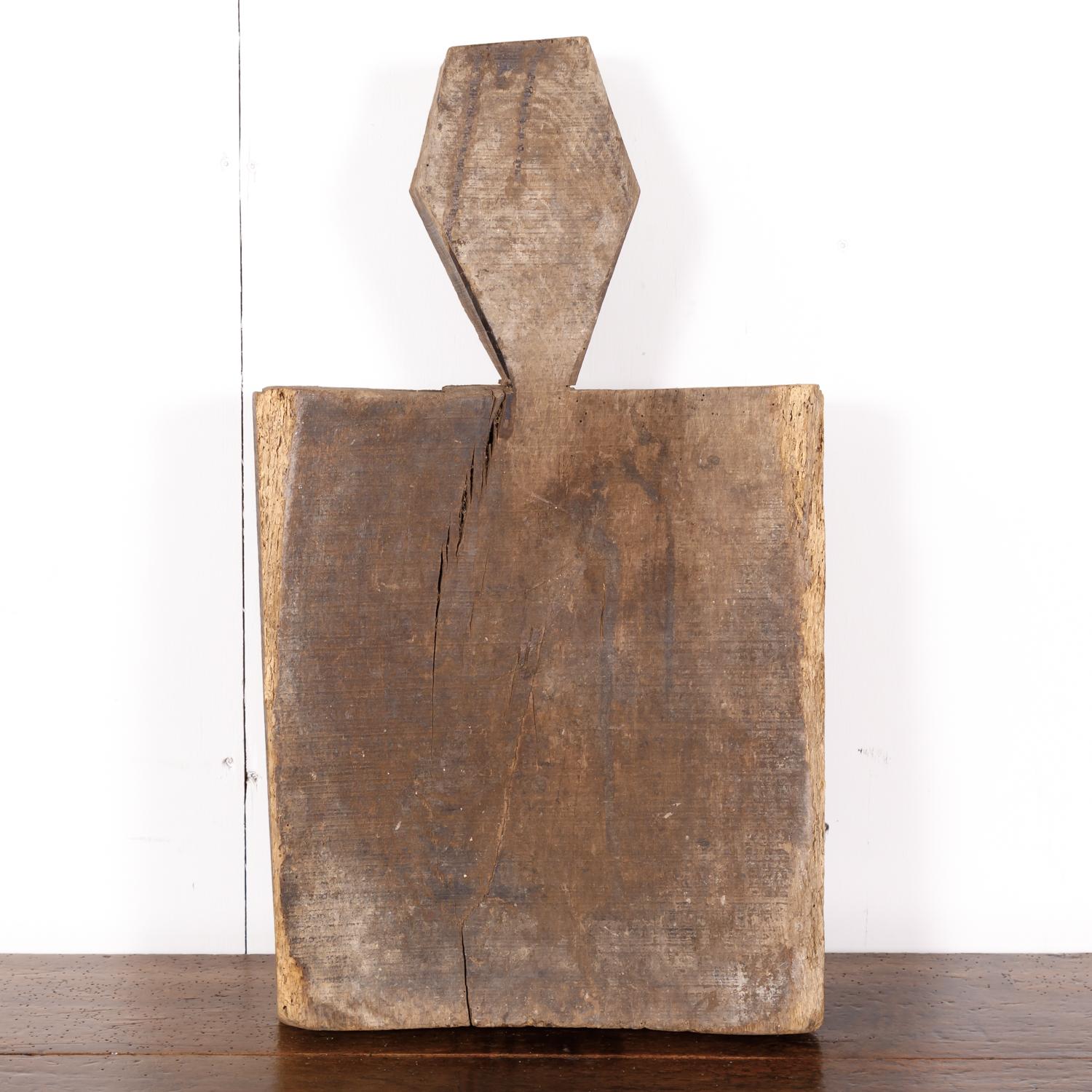 Late 18th Century 18th Century Rustic Country French Cutting Board or Chopping Block with Well