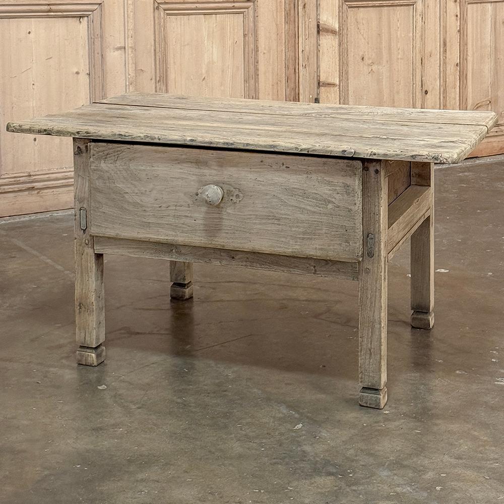 Hand-Crafted 18th Century Rustic Country French End Table