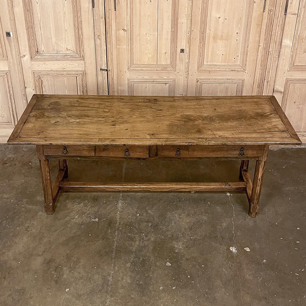 18th Century Rustic Country French Sofa Table ~ Desk ~ Grand Console In Good Condition In Dallas, TX
