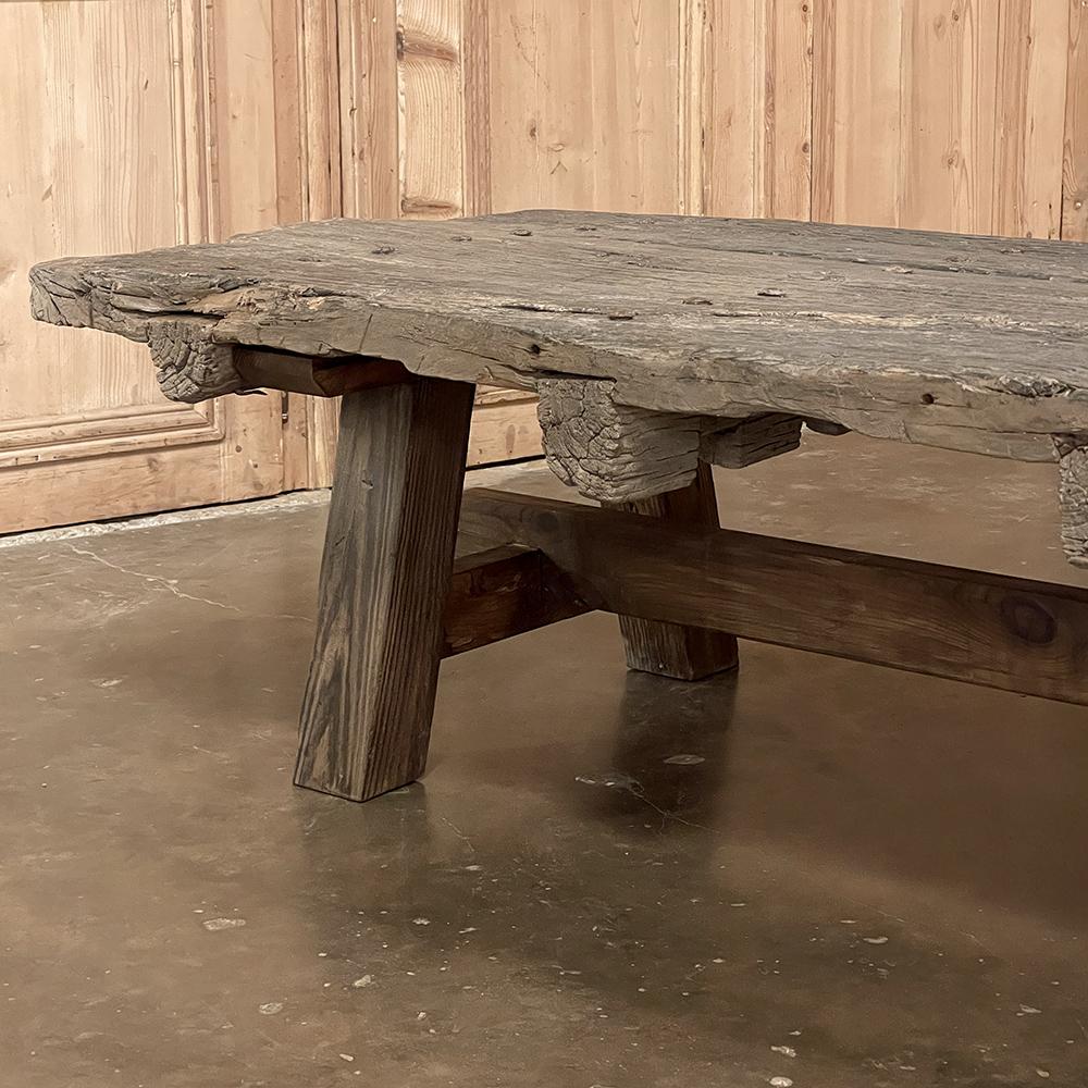 18th Century Rustic Door Repurposed as Coffee Table 2