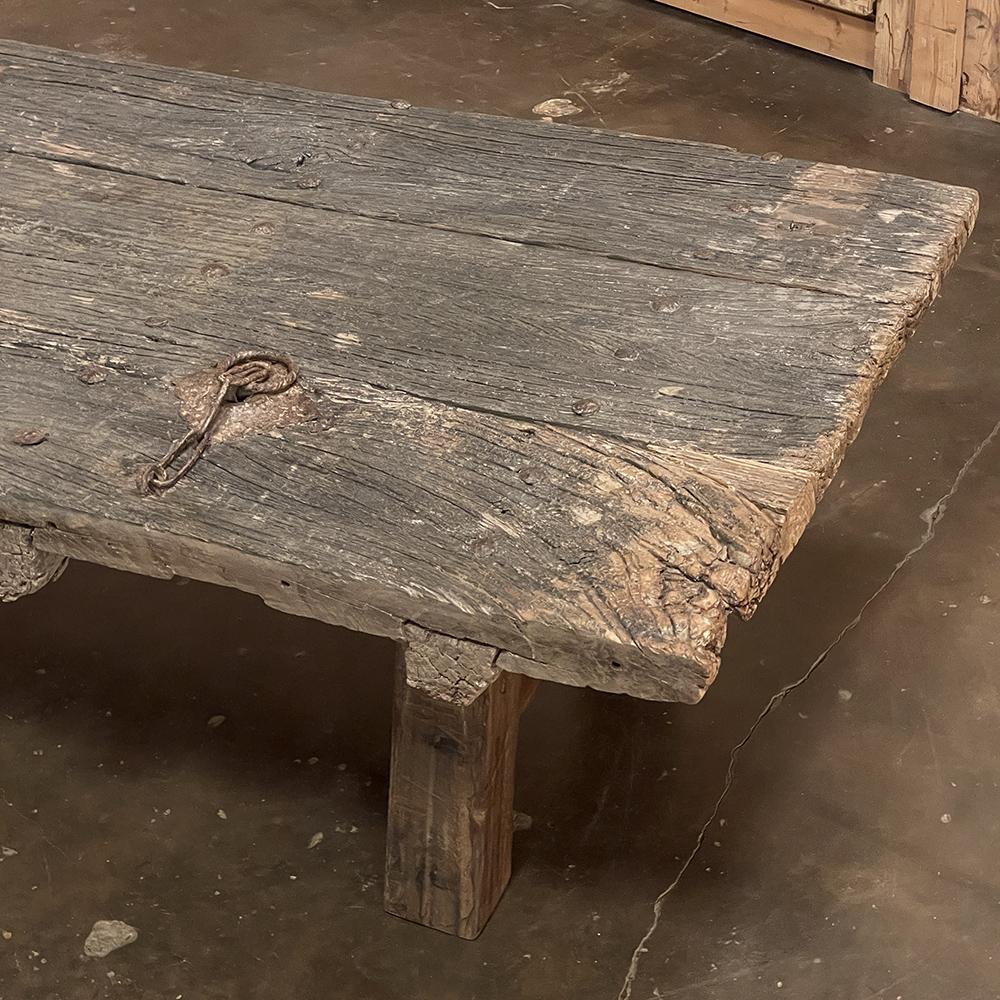 18th Century Rustic Door Repurposed as Coffee Table 3