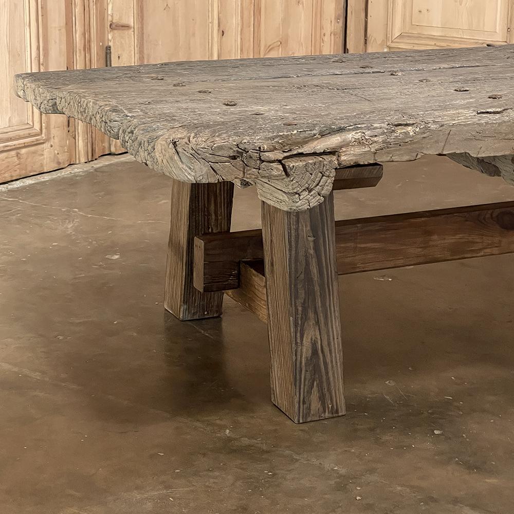 18th Century Rustic Door Repurposed as Coffee Table 4