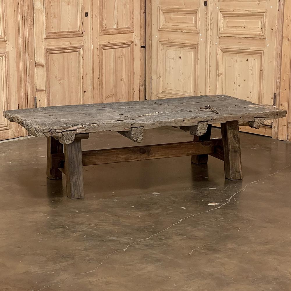 coffee table made from old door