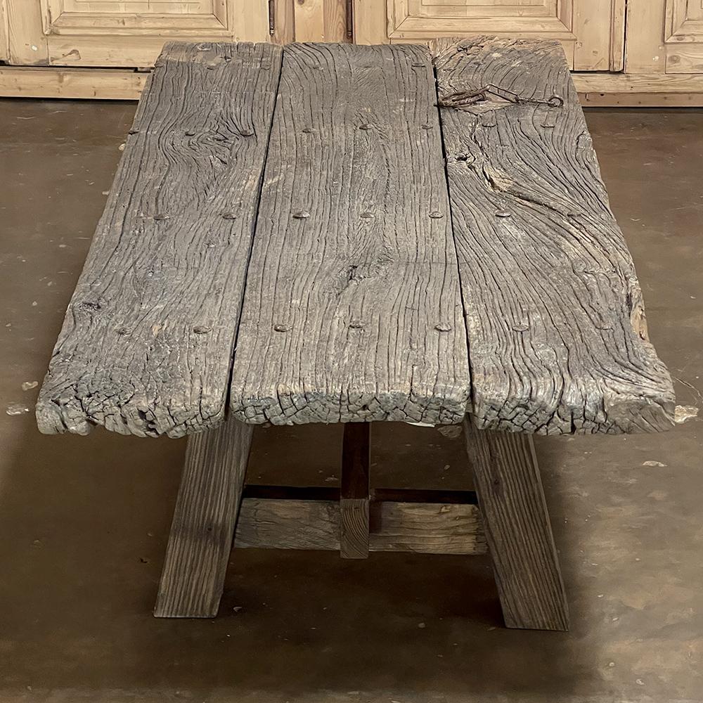 18th Century Rustic Door Repurposed as Coffee Table In Good Condition In Dallas, TX