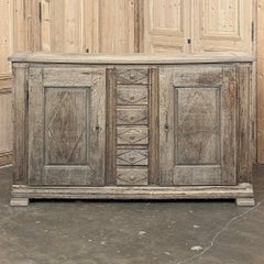Buffet rústico holandés del siglo XVIII ~ Armario de roble decapado