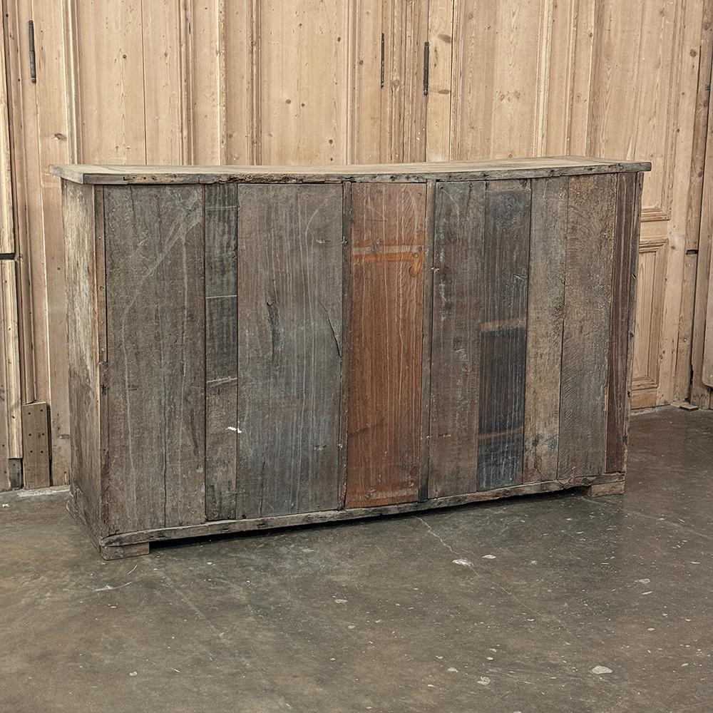 18th Century Rustic Dutch Buffet ~ Cabinet in Stripped Oak For Sale 15