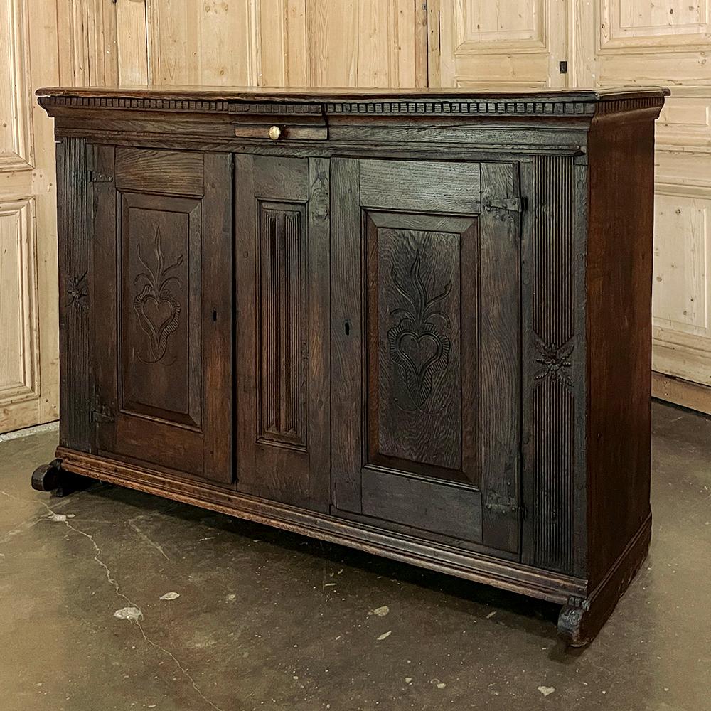 Hand-Crafted 18th Century Rustic Dutch Buffet