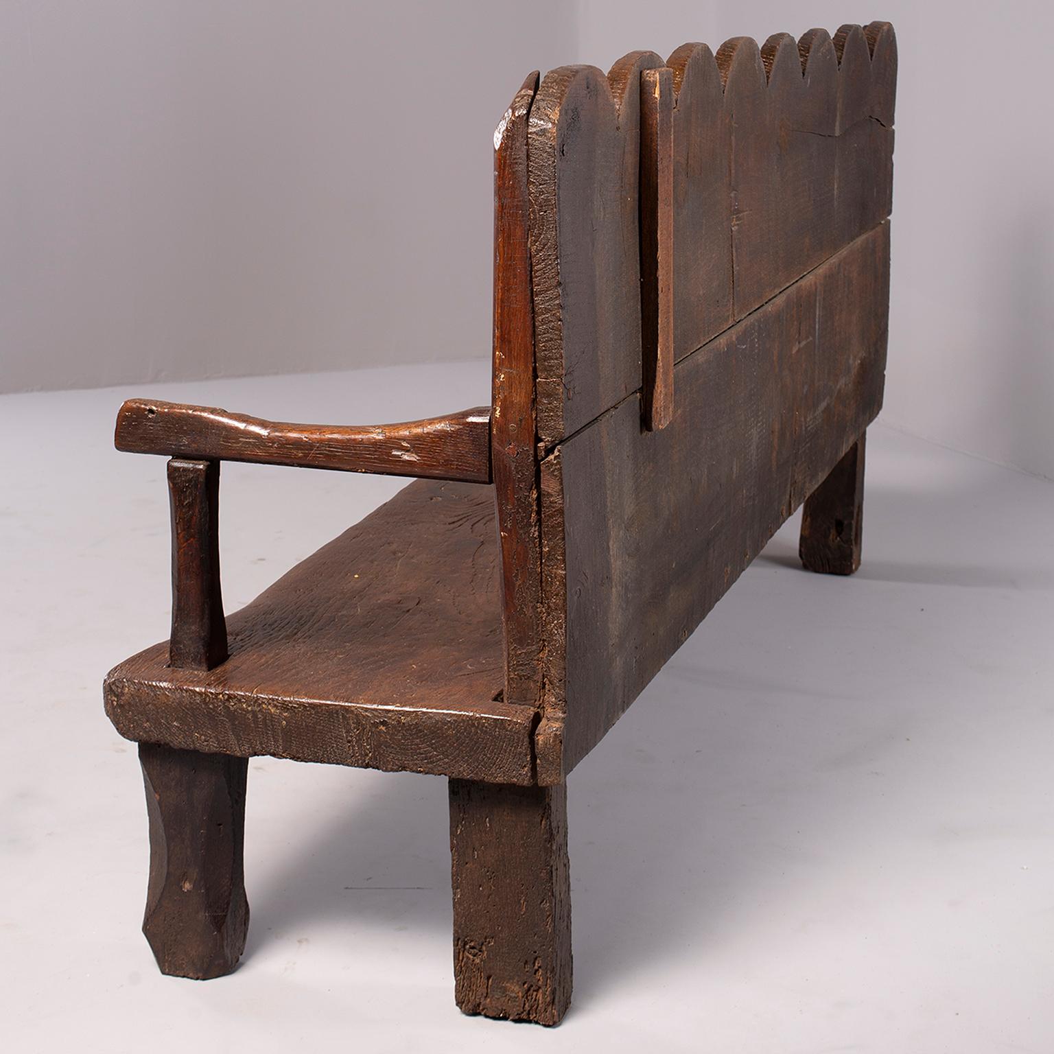 18th Century Rustic Dutch Chestnut Bench 8