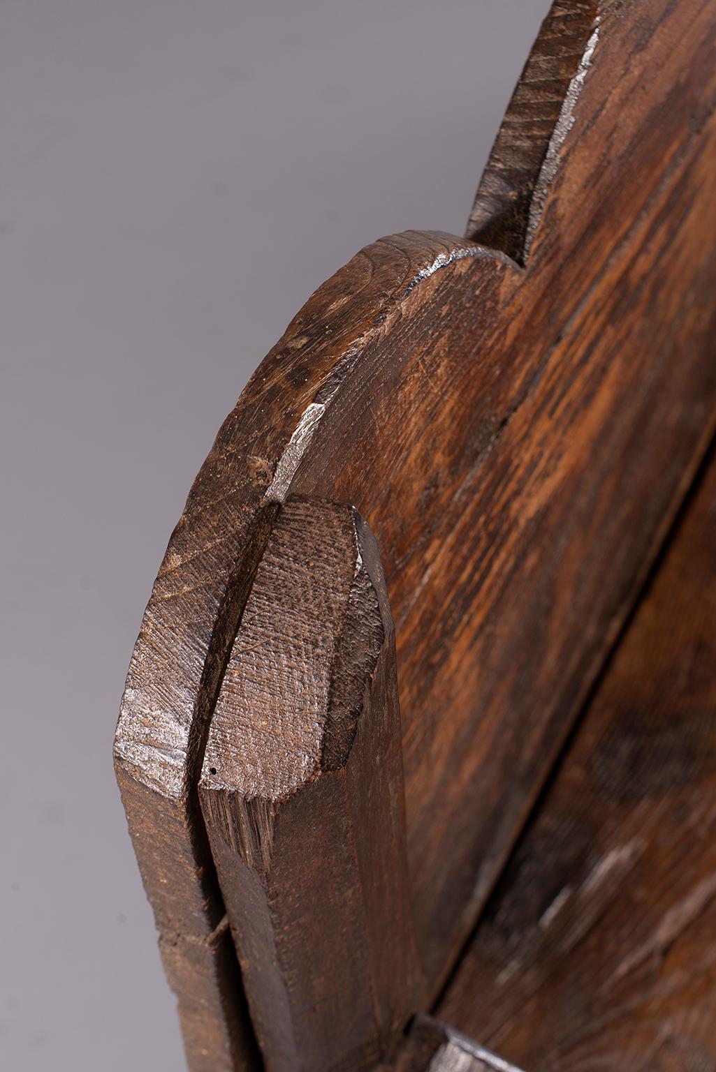 18th Century Rustic Dutch Chestnut Bench 4