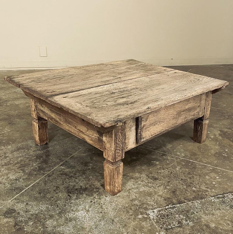 18th Century Rustic Dutch Coffee Table in Stripped Oak For Sale at 1stDibs