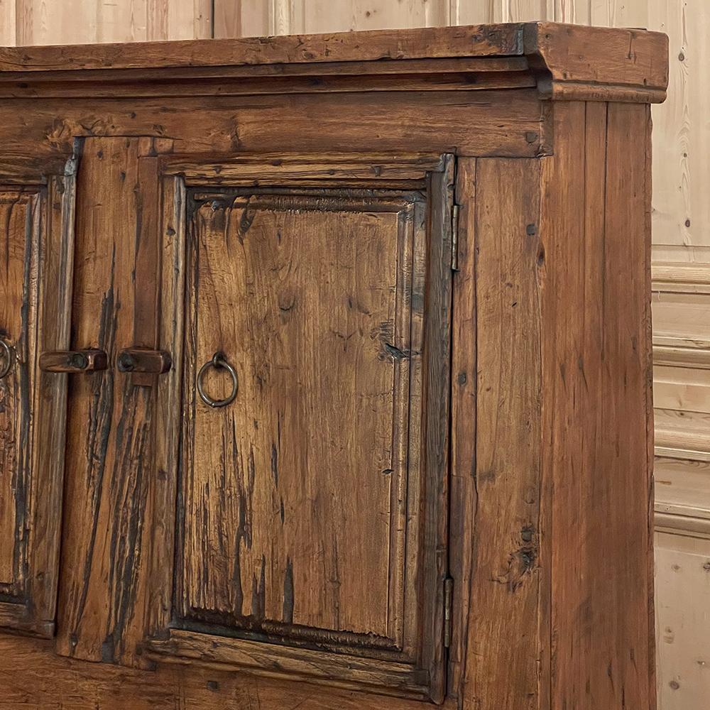 18th Century Rustic Dutch Cupboard ~ Raised Cabinet For Sale 8