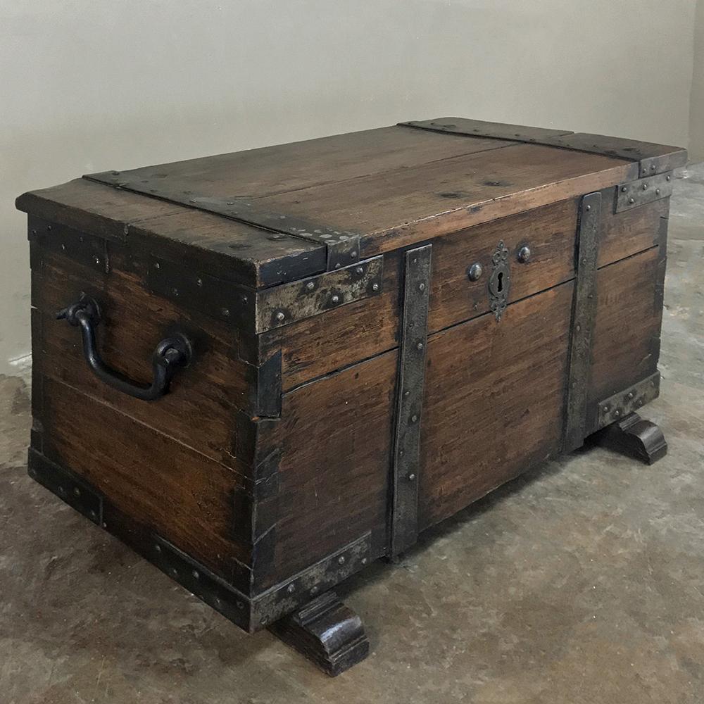 Hand-Crafted 18th Century Rustic Dutch Trunk