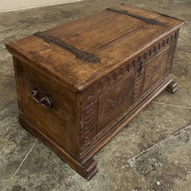 Rustic Trunks 18th Century Rustic Dutch Trunk For Sale at 1stDibs