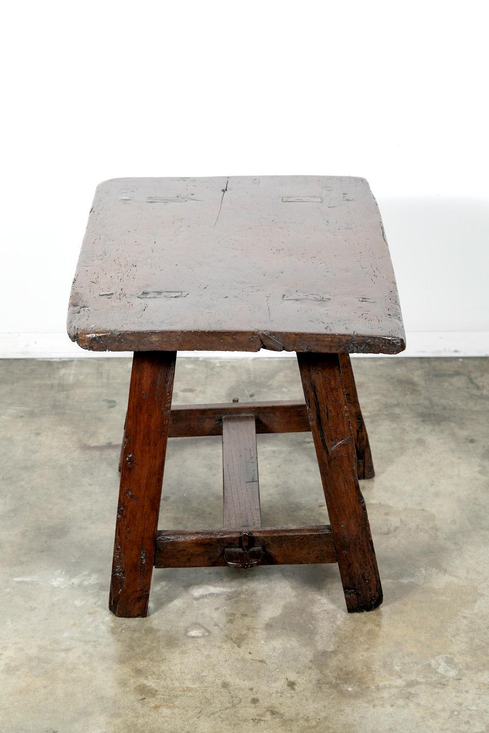 18th Century Rustic French Country Fruitwood Occasional or Side Table 2