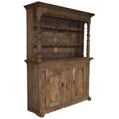 18th Century Rustic German Bleeched Farmhouse Oak Vaisselier