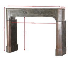 18th Century Rustic Hard Stone Fireplace With Exceptional Patina And Wear