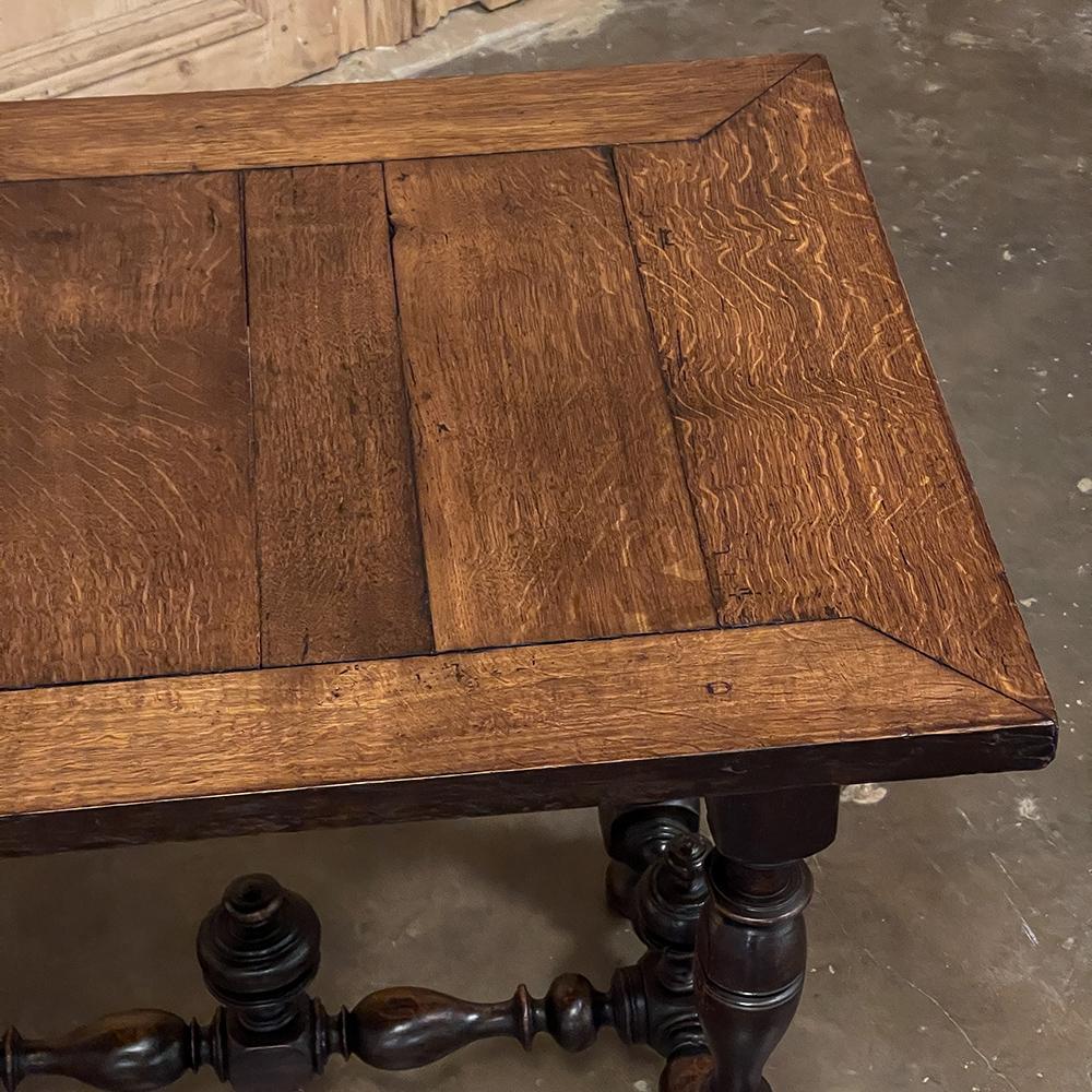 Oak 18th Century Rustic Henri II End Table For Sale