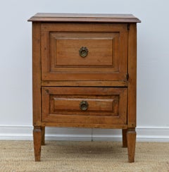 18th Century Rustic Neoclassical Walnut Nightstand