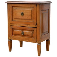 18th Century Rustic Neoclassical Walnut Nightstand