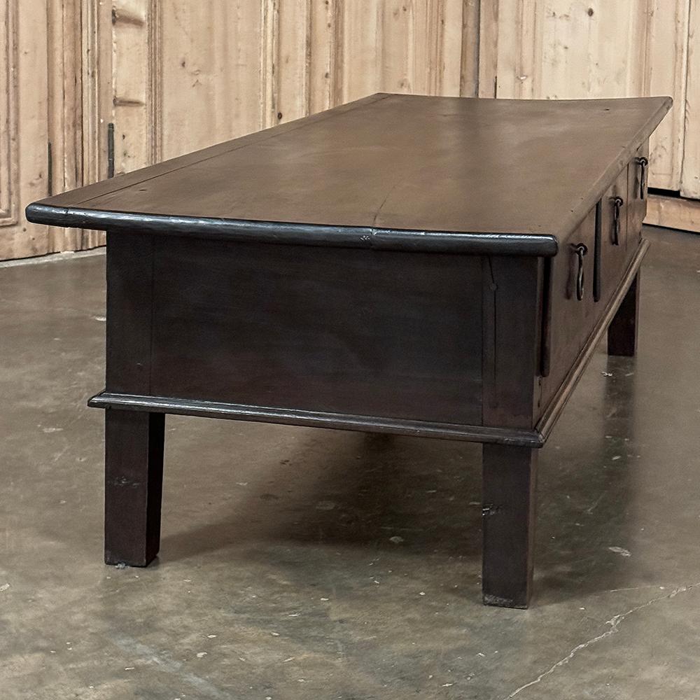 18th Century Rustic Oak Coffee Table For Sale 8