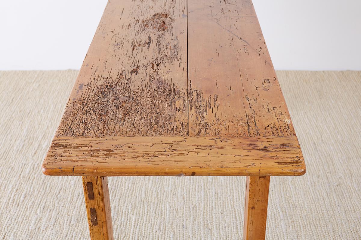 18th Century Rustic Pine Farmhouse Table or Console 2