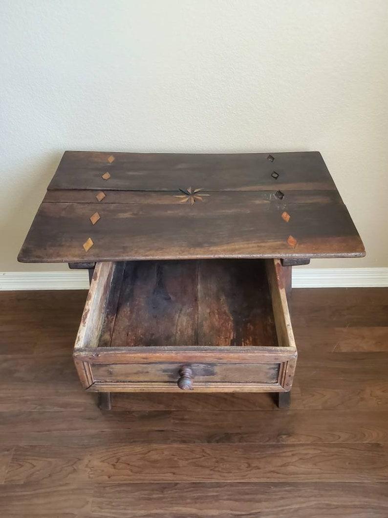 Rustic 18th Century Spanish Colonial Baroque Period Table In Fair Condition In Forney, TX