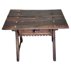 Antique Rustic 18th Century Spanish Colonial Baroque Period Table