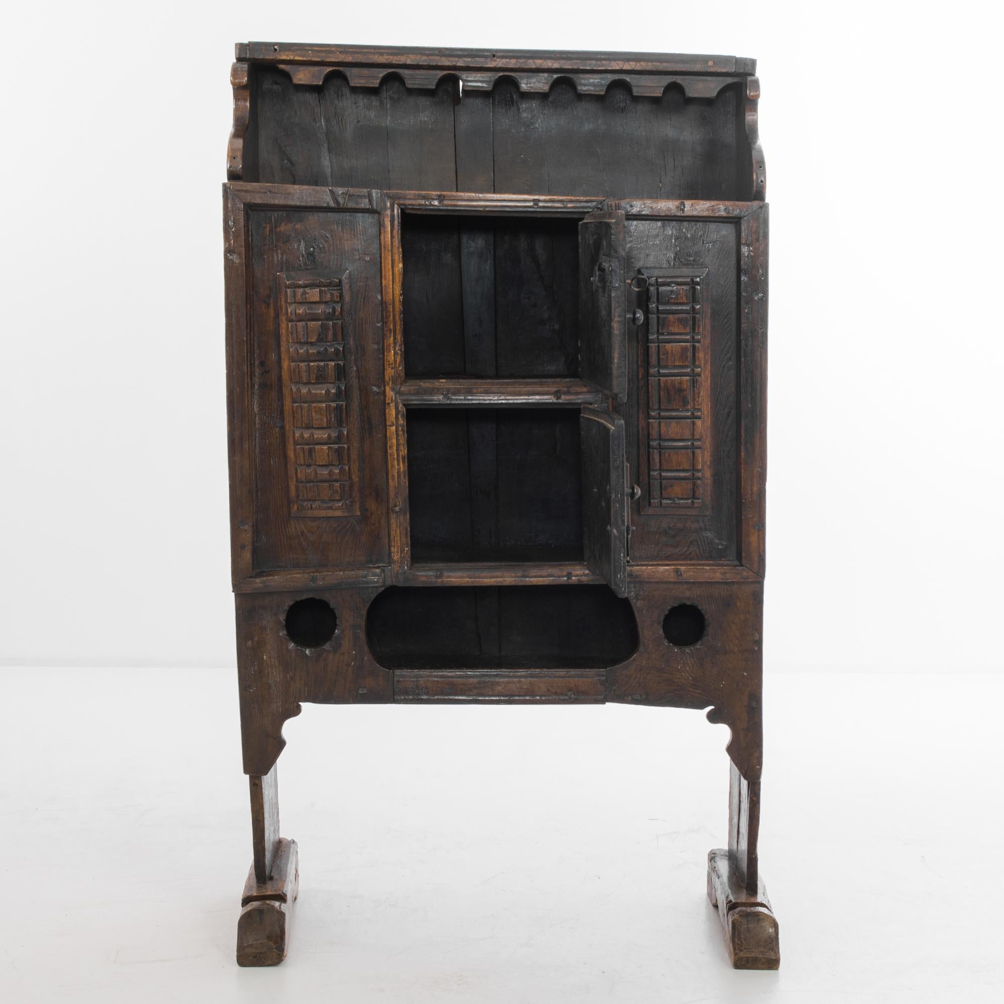 18th Century Rustic Spanish Cabinet In Good Condition In High Point, NC