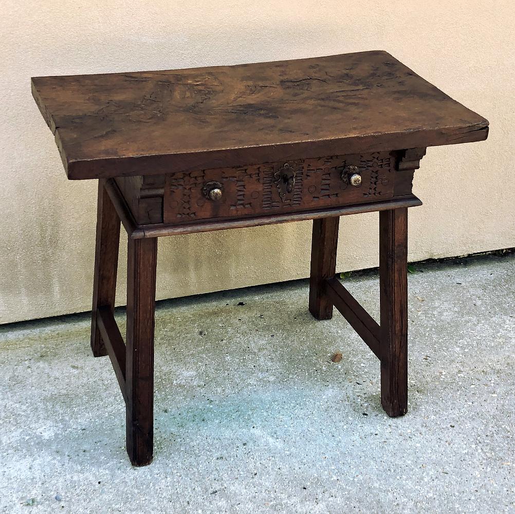 18th Century Rustic Spanish End Table In Good Condition In Dallas, TX