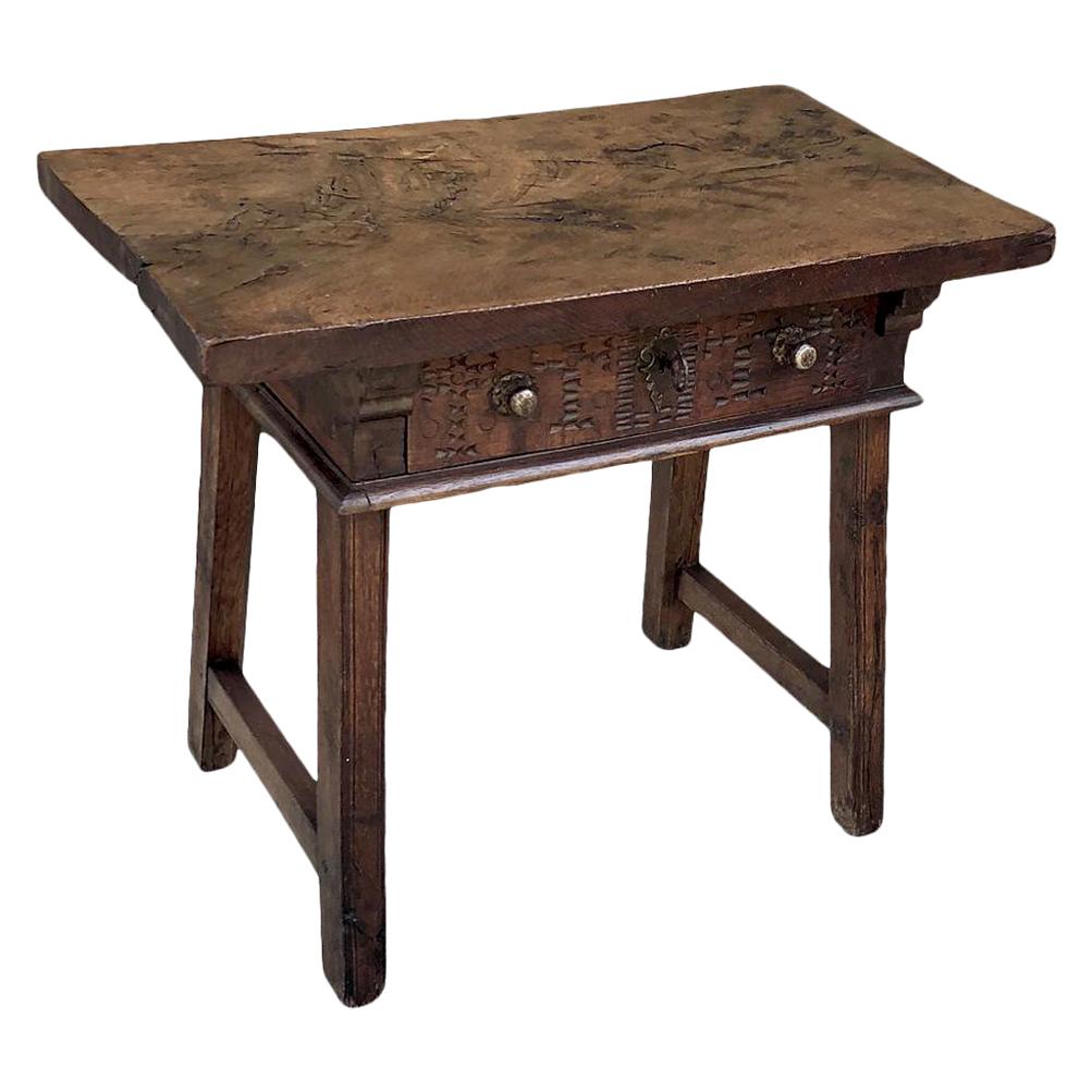 18th Century Rustic Spanish End Table