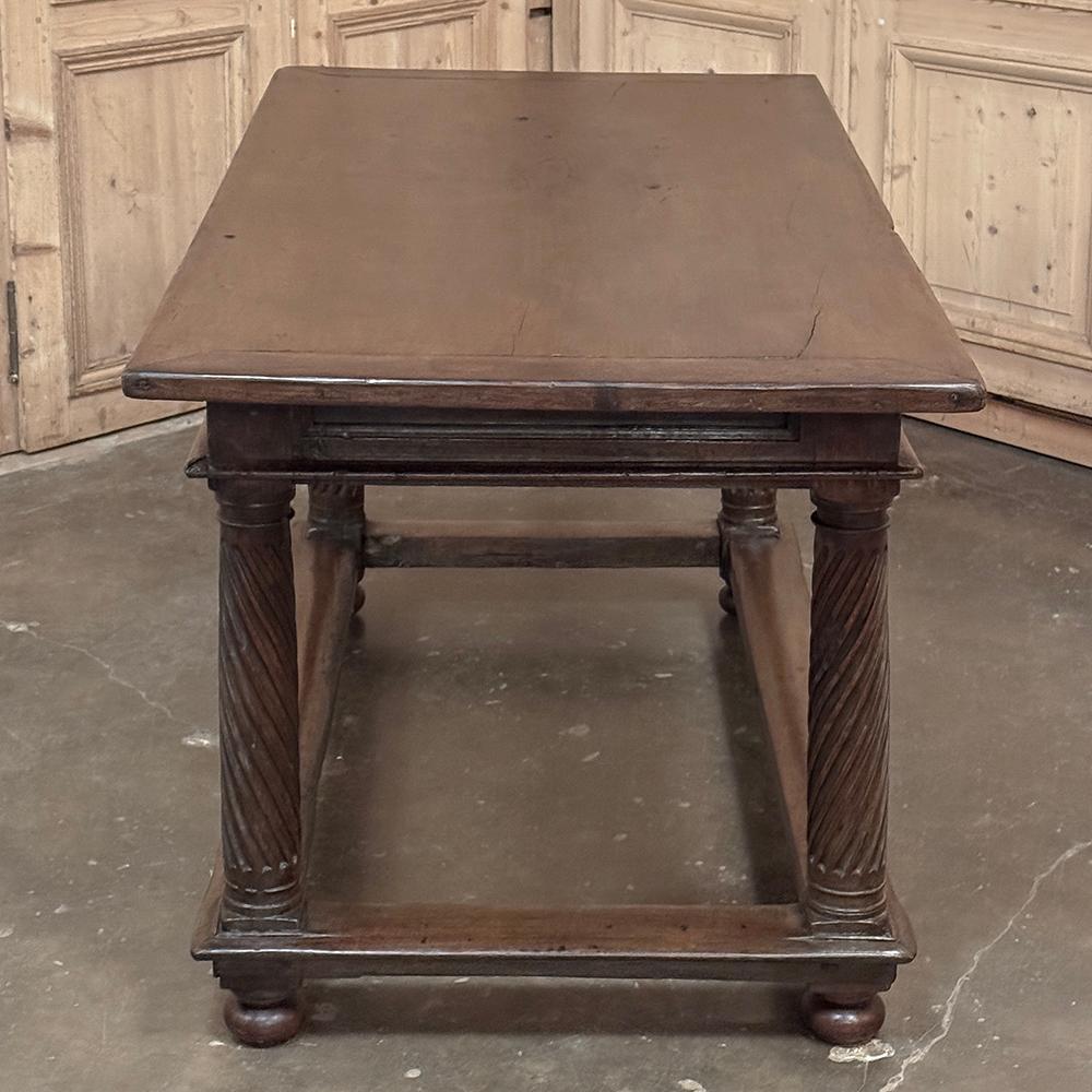 18th Century Rustic Spanish Walnut Library Table ~ Center Table For Sale 6