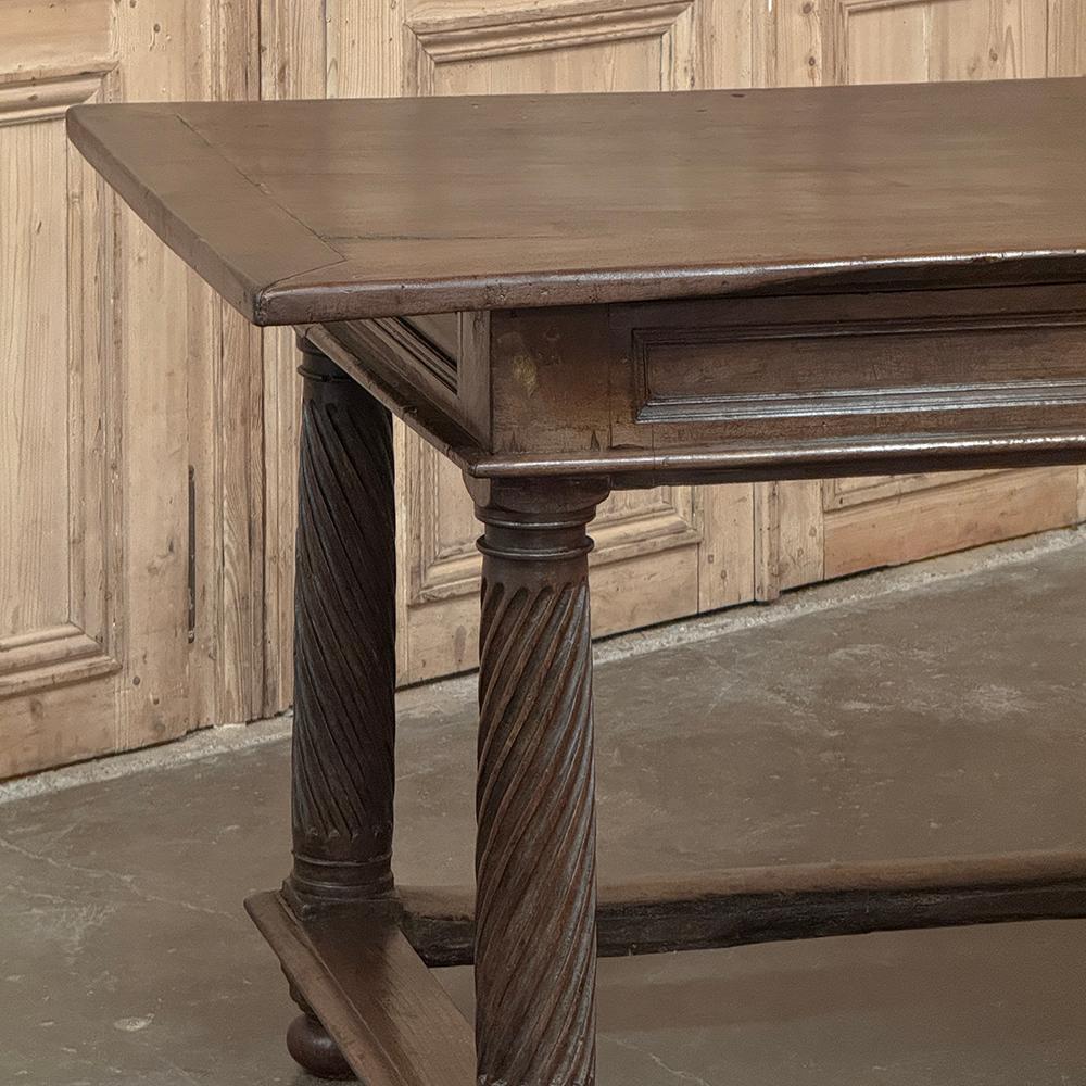 18th Century Rustic Spanish Walnut Library Table ~ Center Table For Sale 7