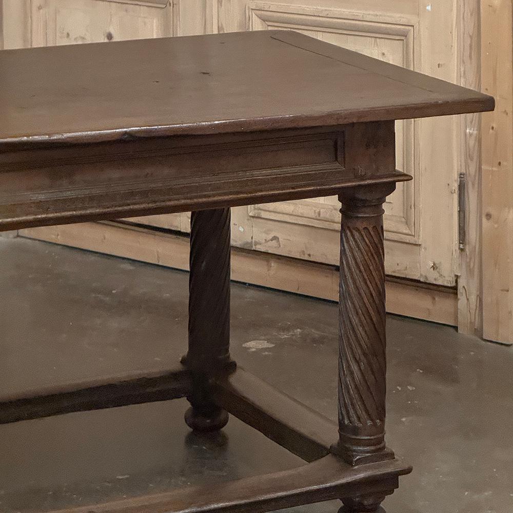 18th Century Rustic Spanish Walnut Library Table ~ Center Table For Sale 9
