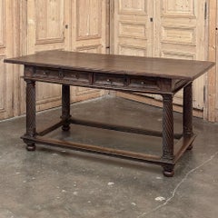18th Century Rustic Spanish Walnut Library Table ~ Center Table