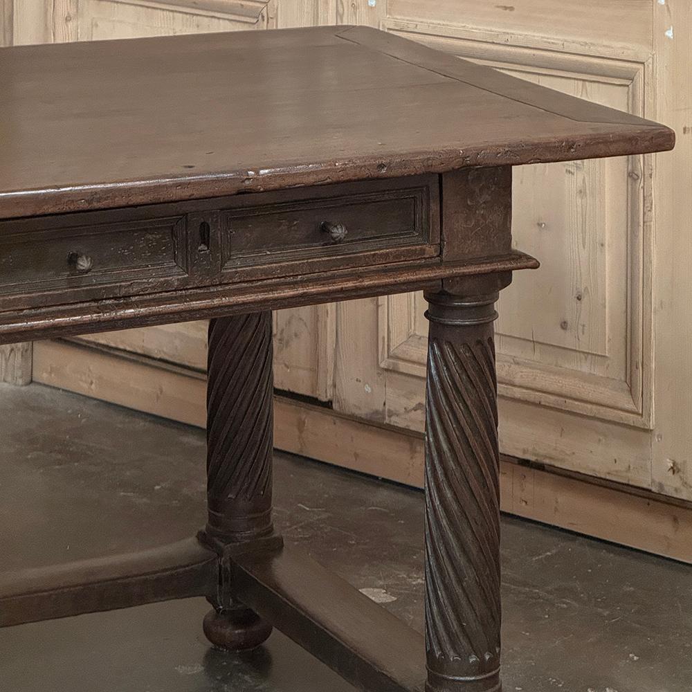 18th Century Rustic Spanish Walnut Library Table ~ Center Table For Sale 3