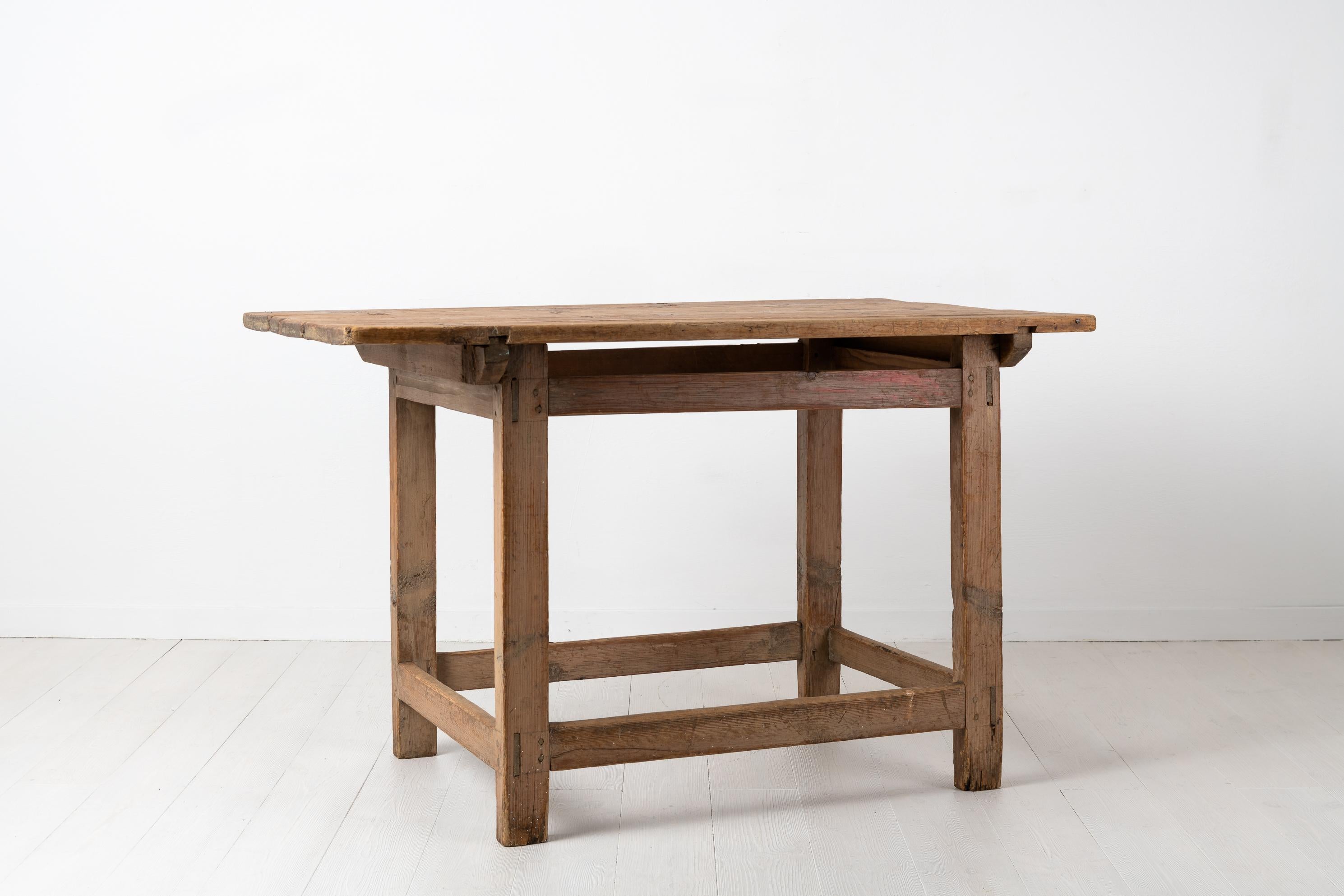 18th Century Rustic Swedish Country Work Table 1