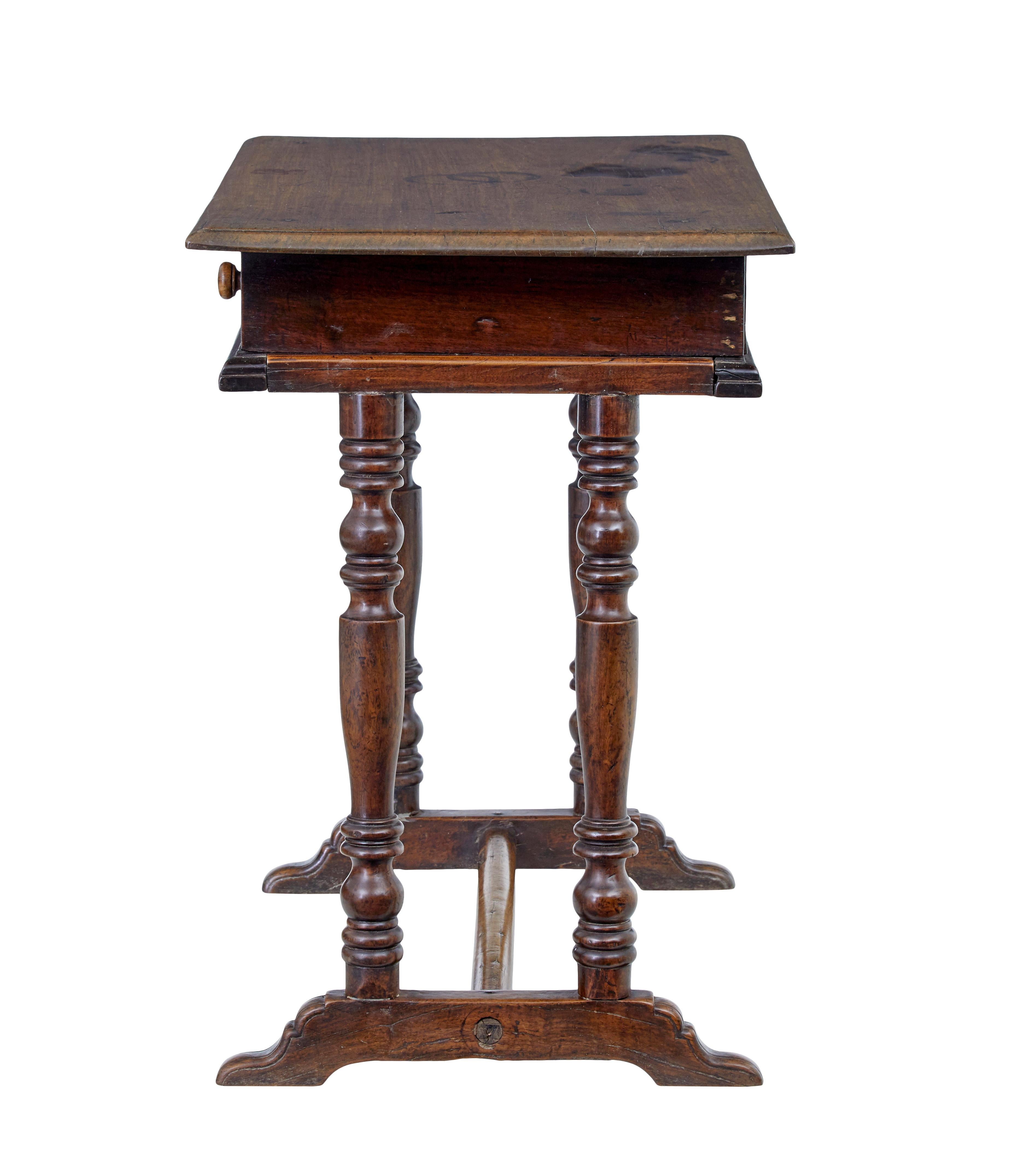 18th Century Rustic Walnut Side Table For Sale 2